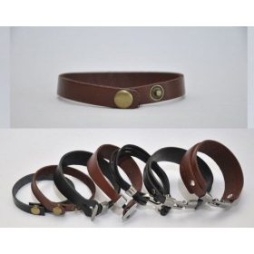 Bőr karkötők, keskeny, barna, 10mm