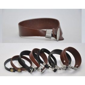 Bőr karkötők, széles, barna, 20mm