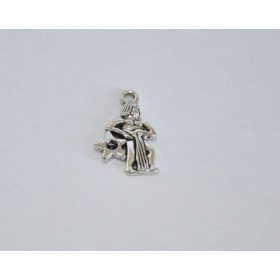 Fémmedál karabínerrel, csillagjegyek, vízöntő