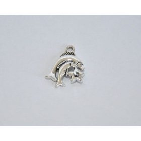 Fémmedál karabínerrel, csillagjegyek, halak