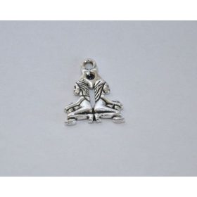 Fémmedál karabínerrel, csillagjegyek, ikrek