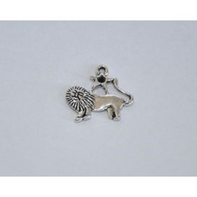 Fémmedál karabínerrel, csillagjegyek, oroszlán