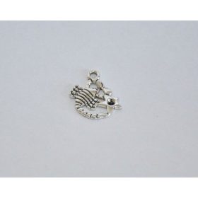 Fémmedál karabínerrel, csillagjegyek, skorpió