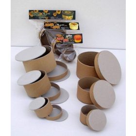 Kartondoboz, összeragasztandó, kerek, közepes