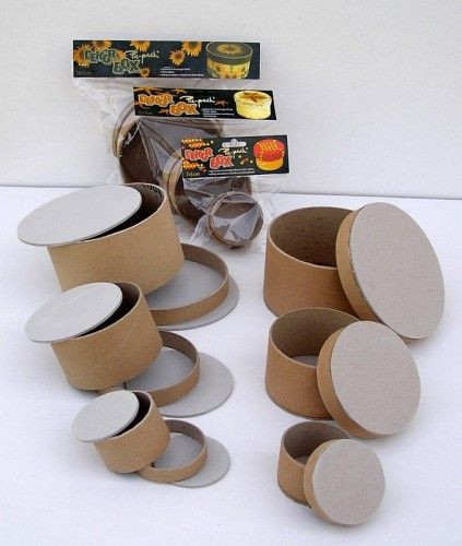 Kartondoboz, összeragasztandó, kerek, közepes