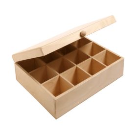 Teafiltertartó doboz, 12 rekeszes