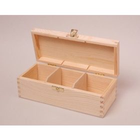 Teafiltertartó doboz, 3 rekeszes