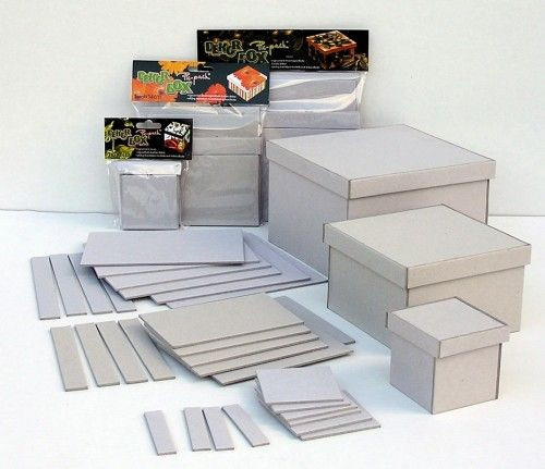 Kartondoboz, összeragasztandó, közepes