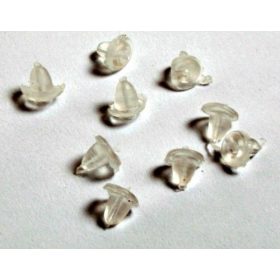 Fülbevaló stifthát, gumi, kicsi