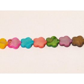 Kagylógyöngyök vegyes színben, virág 10 mm