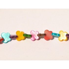 Kagylógyöngyök vegyes színben, lepke 10 mm