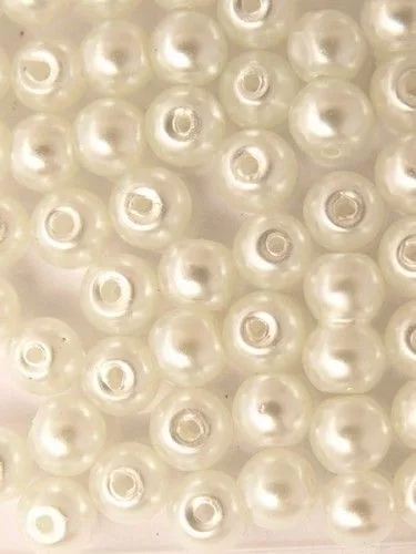 Teklagyöngy, fehér, 6 mm/ 30 db