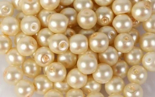 Teklagyöngy, ekrü, 8 mm/ 20 db