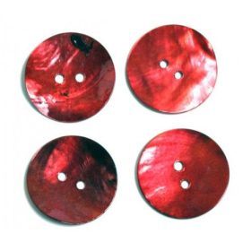 Kagylógomb 25mm, Piros