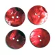 Kagylógomb 25mm, Piros