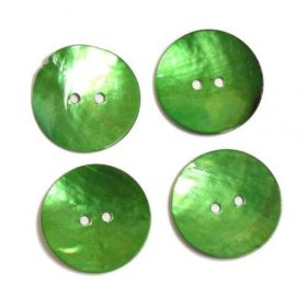 Kagylógomb 25mm, Zöld