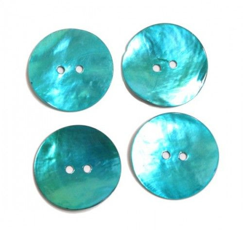 Kagylógomb 25mm, Kék