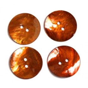 Kagylógomb 25mm, Barna