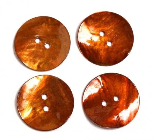 Kagylógomb 25mm, Barna