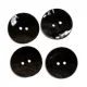 Kagylógomb 25mm, Fekete
