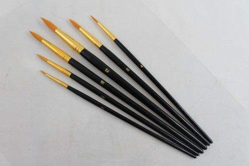 Hegyes ecset szett, 6 részes