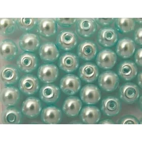 Teklagyöngy, világos kék, 6 mm/ 30 db
