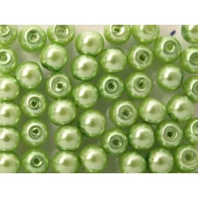Teklagyöngy, vil.zöld, 6 mm/ 30 db