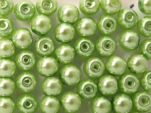Teklagyöngy, vil.zöld, 6 mm/ 30 db