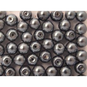 Teklagyöngy, szürke, 6mm-es, 30db/csomag