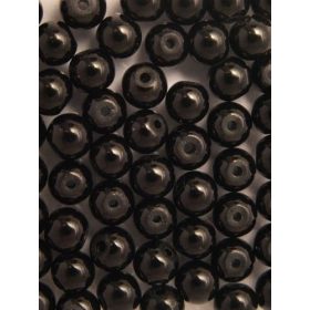 Teklagyöngy, fekete, 6mm-es, 30db/csomag