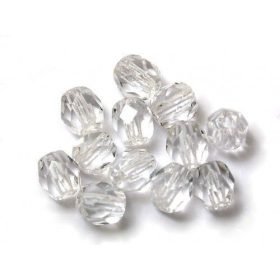 Csiszolt üveggyöngy 6mm kristály 20 db/cs