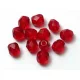 Csiszolt üveggyöngy 6mm piros 20db/cs