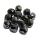 Fazettázott gyöngy metál 6mm hematit 20db/cs