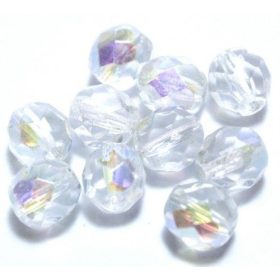 FAZETTÁZOTT ÜVEGGYÖNGY 4MM-ES - KRISTÁLY