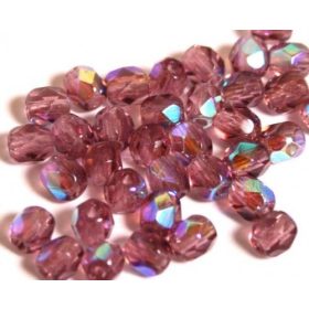 FAZETTÁZOTT ÜVEGGYÖNGY 4MM-ES - LILA