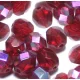 FAZETTÁZOTT ÜVEGGYÖNGY 4MM-ES - PIROS