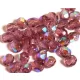 Fazettázott üveggyöngy irizáló 6mm, lila 20db/cs