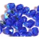 Fazettázott üveggyöngy irizáló 6mm, sötétkék 20db/cs