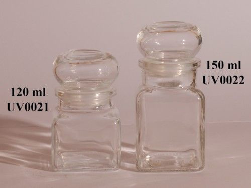 Kockaüveg üv.dugó kicsi dominó 120ml