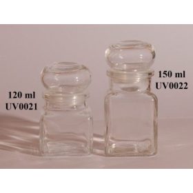 Kockaüveg üv.dugó nagy dominó 150ml