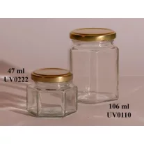Üveg Hexagon 106ml