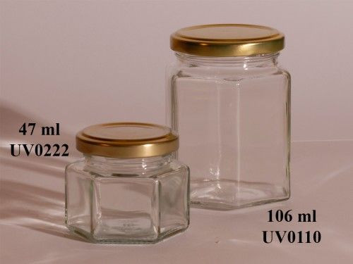 Üveg Hexagon 106ml