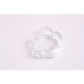 Műanyag tároló tégely, virág, 3 cm