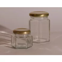 Hexagon fűszertartó üveg 196ml