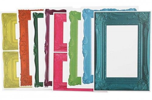Nyomtatott képkeret, téglalap alakú, szett - Élénk színek