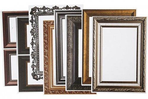 Nyomtatott képkeret, téglalap alakú, szett - Metál színek
