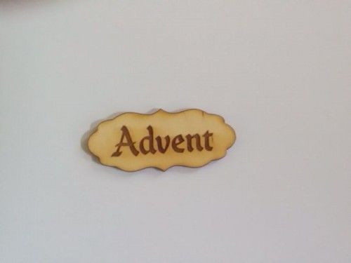 Advent tábla, 3x7cm