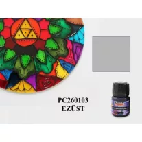 Üveg és porcelánfesték 30ml EZÜST