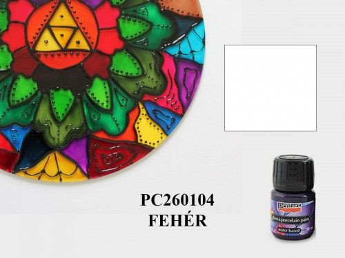 Üveg és porcelánfesték 30ml FEHÉR