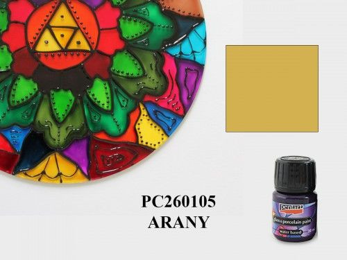 Üveg és porcelánfesték 30ml ARANY